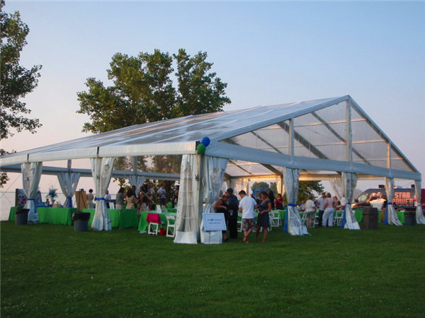 Outdoor wedding tents based on budgetary considerations