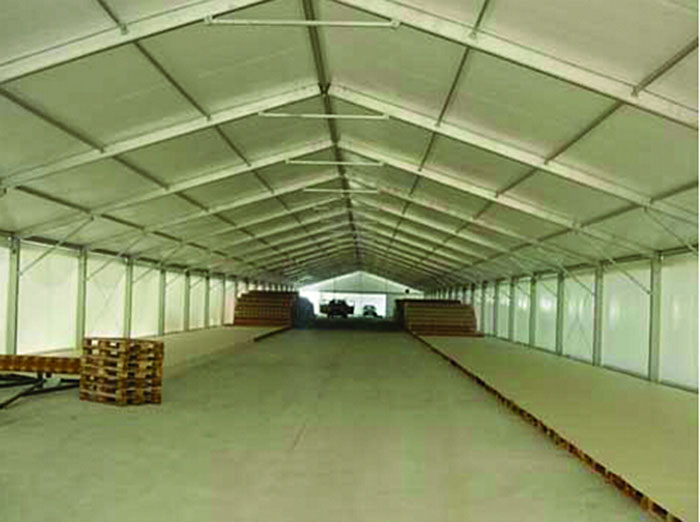 large temporary storage tent