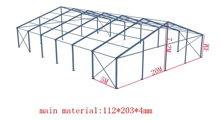Large Outdoor Industrial Event Storage Tent