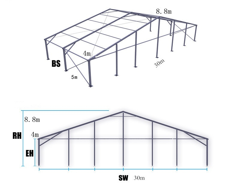 Aluminum Frame Permanent Warehouse Tent