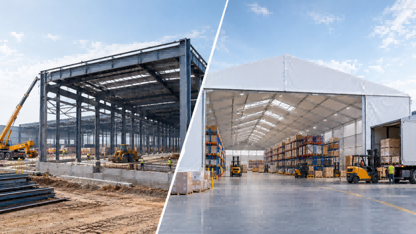 Traditional Warehouse vs Modular Warehouse Tent Cost and ROI Analysis